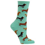 Mint Womens Dachshund Socks