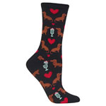 Dachshund Valentine Milkshake Socks