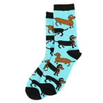 Dachshund Blue Socks