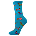 Blue socks With Dachshunds In Sweaters