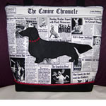 Longhaired Dachshund Hanfbag